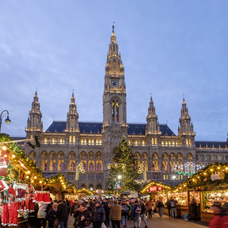Vienna At Christmas, Rathausplatz & Vienna City Hall Austria
